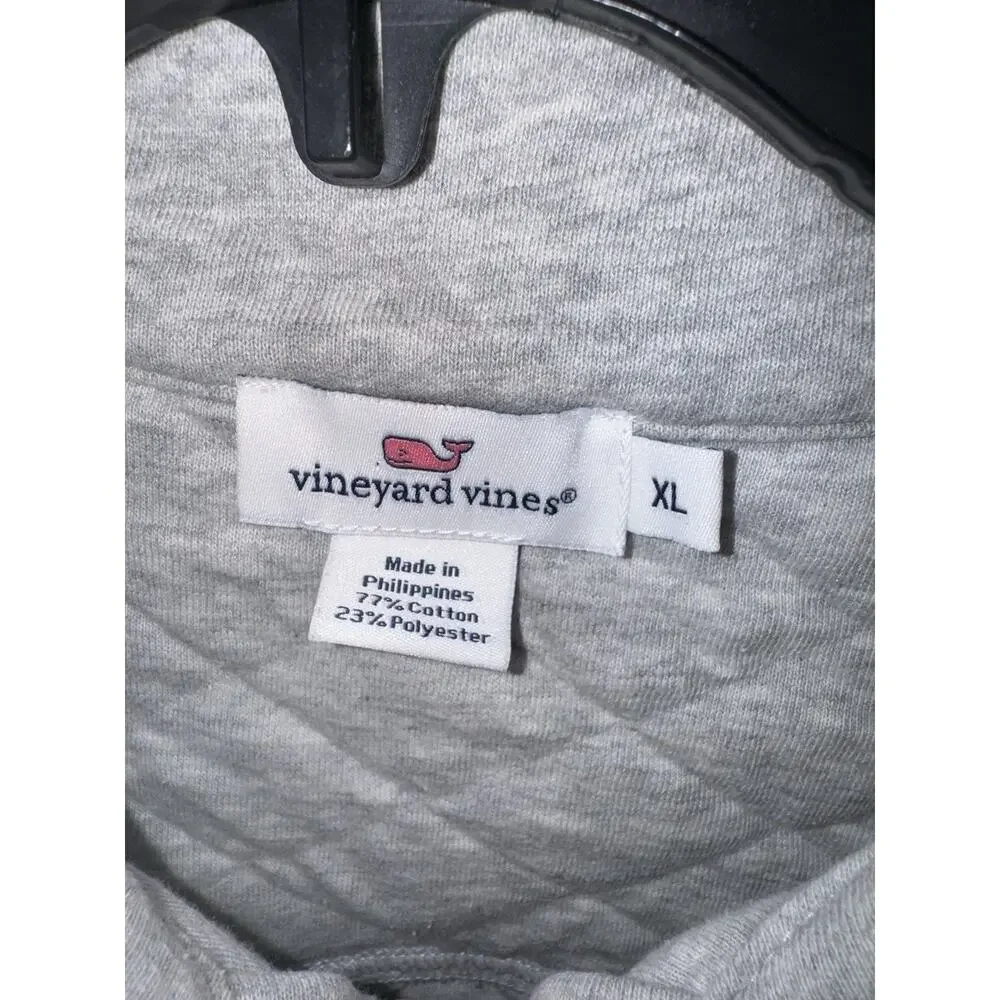 Women's Vineyard Vines Diamond Quilted Shep Shirt Sweater Grey Size Extra Large - Picture 3 of 3